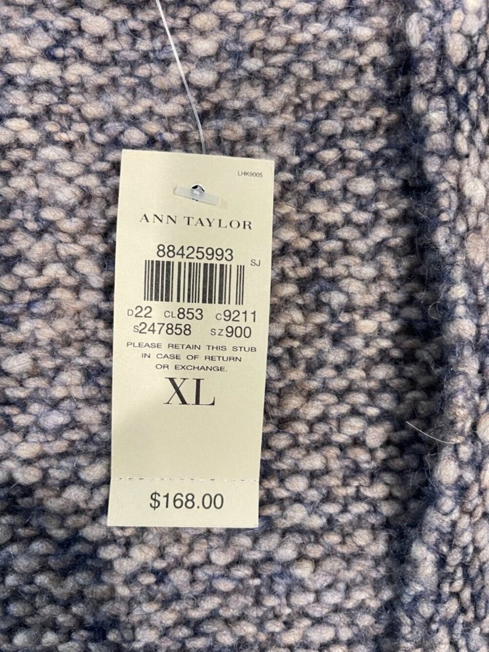 Ann Taylor Merino Wool Alpaca Cardigan Sweater XL Blue Double Breasted Academia - Picture 9 of 12